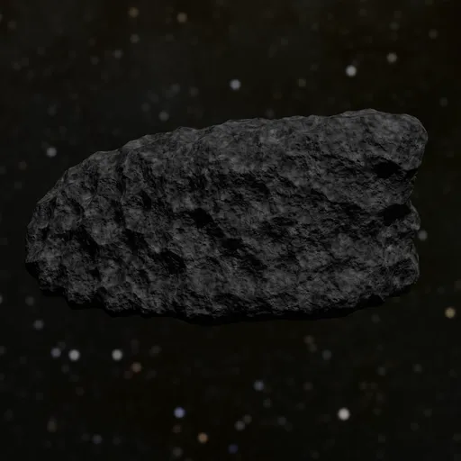 Highly detailed procedural 3D asteroid model compatible with Blender, perfect for space-themed digital scenes.
