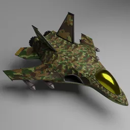 Stylized F22 Fighter Jet Camouflage