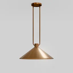 Andre Brass Cone Pendant Light