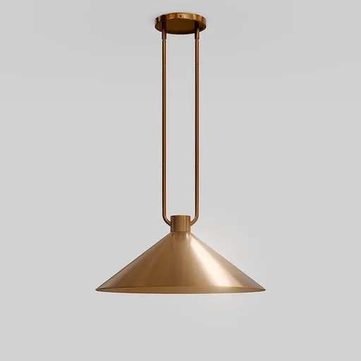 Andre Brass Cone Pendant Light