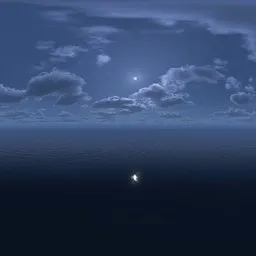 Cloudy night sky with HDRIs