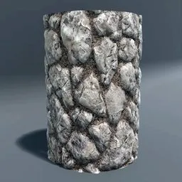Stone Cylinder Post Pillar Boulder