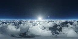 Sci-fi Planet Aerial Clouds