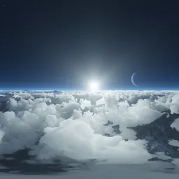 Sci-fi Planet Aerial Clouds