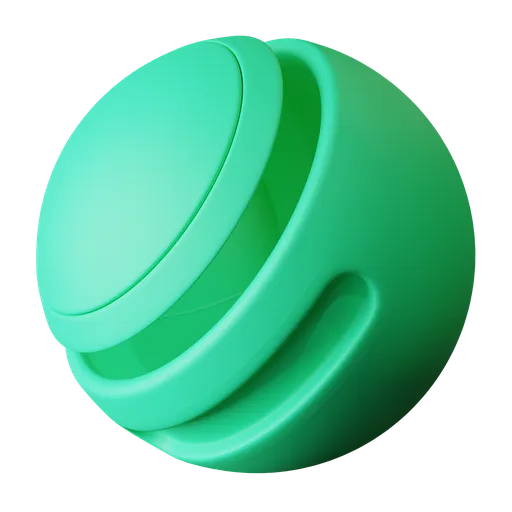 Procedural pearl turquoise plastic