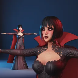 Vampiress Character - Semi Realistic - Rigged (Auto-Rig Pro)
