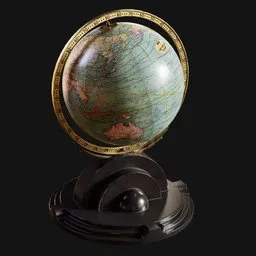 1930s Art-Deco Tabletop Globe