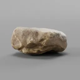 Realistic photogrammetry 3D rock model with detailed textures, perfect for Blender environment scenes.