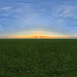 Green grass cloudy blue sky pure sky