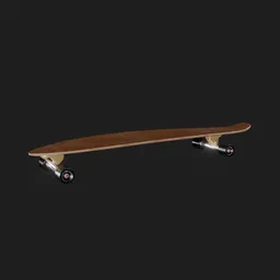 "Jucker Hawaii Longboard 3D model - a finely crafted, detailed representation of an inspired design by the popular brand. Created with Blender 3D and featuring rich wooden textures, this longboard is perfect for extreme sports enthusiasts. Ideal for visualization projects or 3D animations."