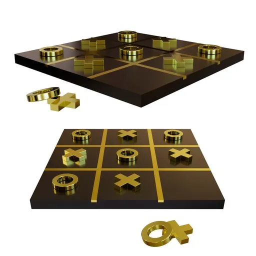 Detailed 3D model of golden supplies for Blender rendering, showcasing high-quality material and lighting effects.