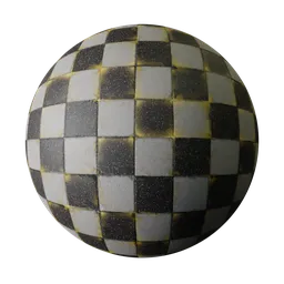 Dirty Black and white checker Tiles