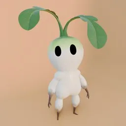 Uproot Daikon Radish Rigged