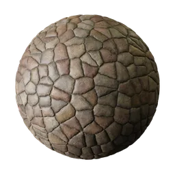 High-quality PBR simple rock texture for 3D exterior modeling in Blender and various applications.