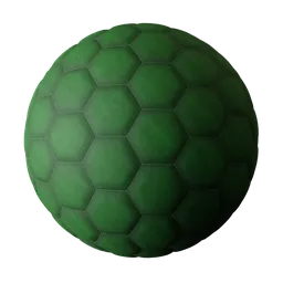 Fabric green hexagonal panels