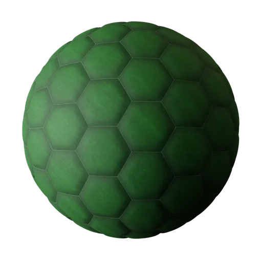 Fabric green hexagonal panels