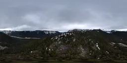 Gloomy Overcast over Canadian Mountains