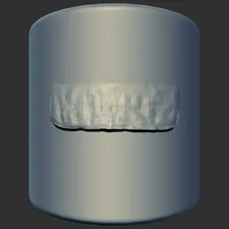 Detailed reptile skin effect sculpting brush for 3D modeling, compatible with Blender software.