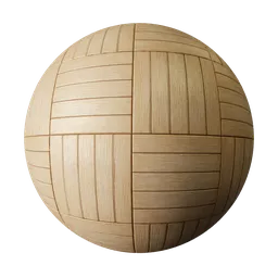 Dark parquet wood texture for 3D rendering in Blender, 2K PBR material suitable for realistic flooring.