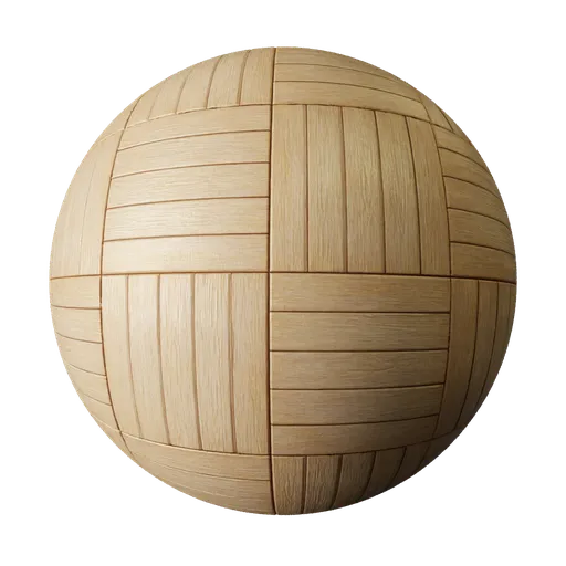 Dark parquet wood texture for 3D rendering in Blender, 2K PBR material suitable for realistic flooring.