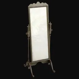 Rectangular Cheval Mirror Black