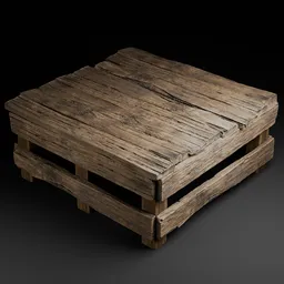 Detailed Blender 3D model of a textured wooden crate with realistic materials for game environments.