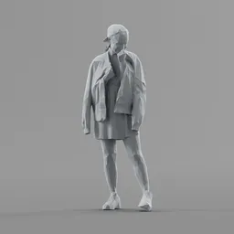 Lowpoly Female Standing