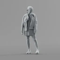 Lowpoly Female Standing