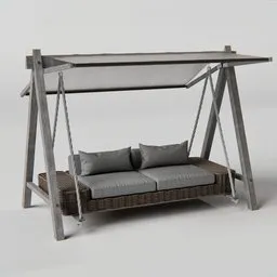 P. Carlo's wooden garden swing