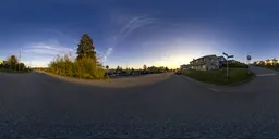 Residential City Street Sunset