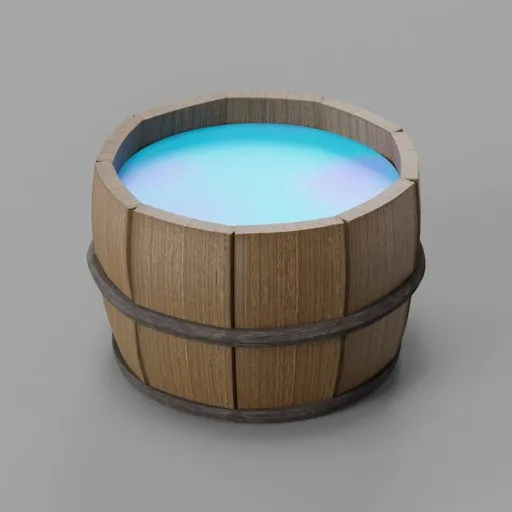 Wooden Water Half Barrel