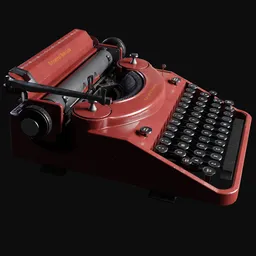 1932 Noiseless Typewriter Burgundy