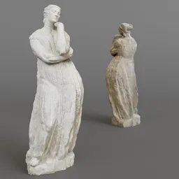 Plaster sculpture of a woman