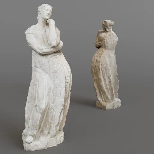 Plaster sculpture of a woman