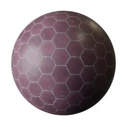 Hexagonal purple tiles