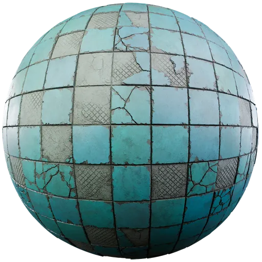 Blue broken tiles material 001
