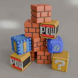 Super Mario Toy Blocks set