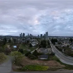 City Buildings Overcast Sunset