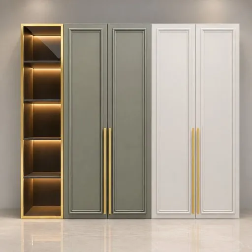Luxury Wardrobe Cabinet with LED Shelves