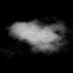 Realistic atmospheric fog/cloud 3D element for Blender, Photoshop extracted, with animated noise texture.
