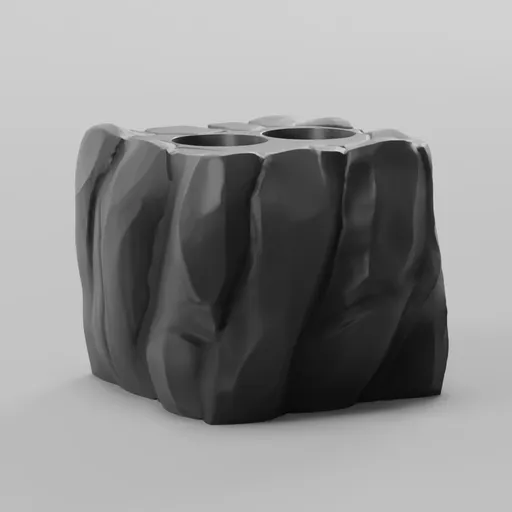 Stylized cliff vase