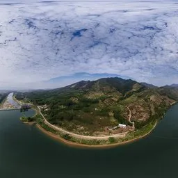 Green waters and green mountains HDR
