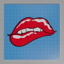 Image pop art mouth procedural
