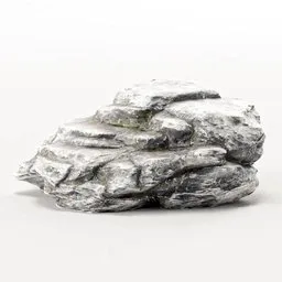 "Low-poly rock 3D model with hand-made PBR textures, perfect for mountain scenes. Game-ready asset created in Blender 3D. Great for adding depth and realism to your landscape designs."