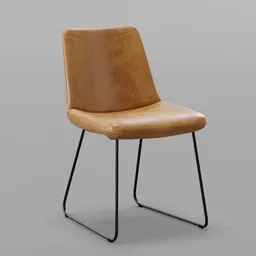 Leather Upholstered Side Chair