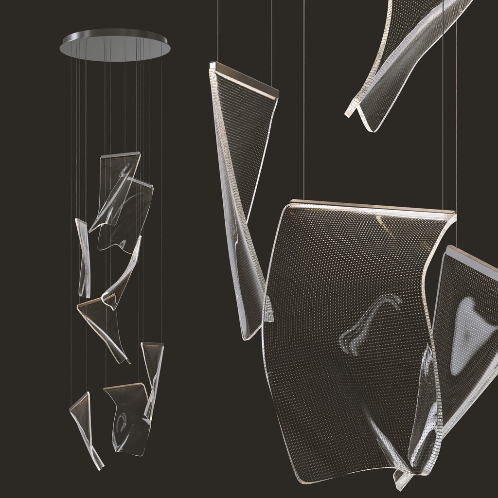 ET2 Rinkle 27'' LED Pendant | Ceiling Lights models | BlenderKit