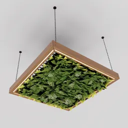"Get creative with this exquisite green ceiling light modeled in Blender 3D. Featuring highly detailed foliage inspired by Pieter Anthonisz. van Groenewegen, interconnections, and the popular mood light by Weiwei, this trendy upcycled piece will elevate your scene. Perfect for nanopunk enthusiasts and artforum followers. "