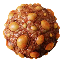High-quality PBR Alien Eggs texture for Blender 3D, ideal for cycles rendering and Eevee engine, featuring detailed organic surface.