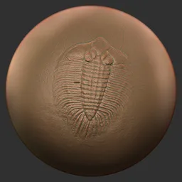 ER_Fossil Brush-Phacops trilobite