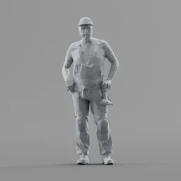 Lowpoly Construction Worker